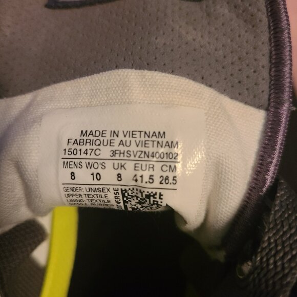 Converse Grey Chuck Taylor II 2 All Star (Discontinued) Men 8 Women 10 - Picture 6 of 7